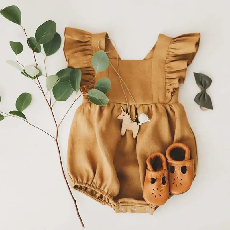 Vintage Linen Cotton Romper