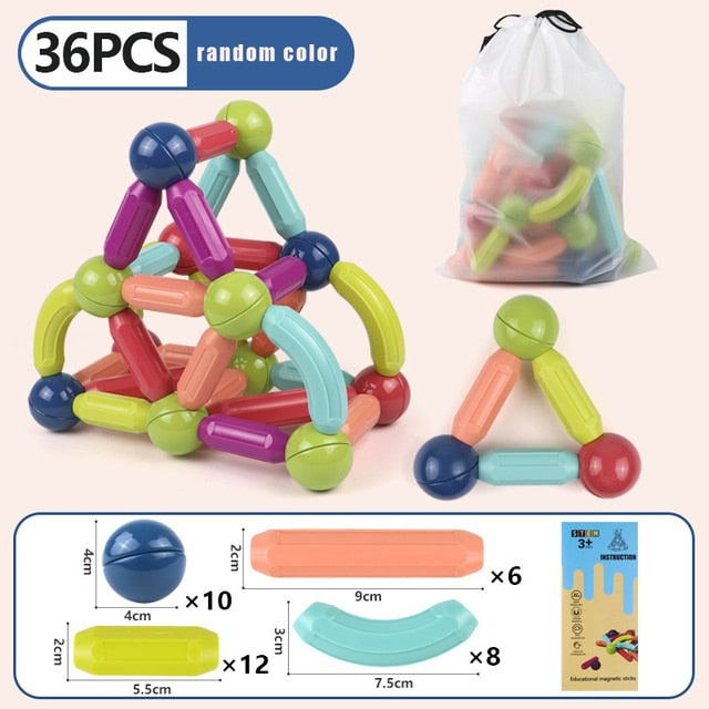 Pastel Magnetic Building Blocks