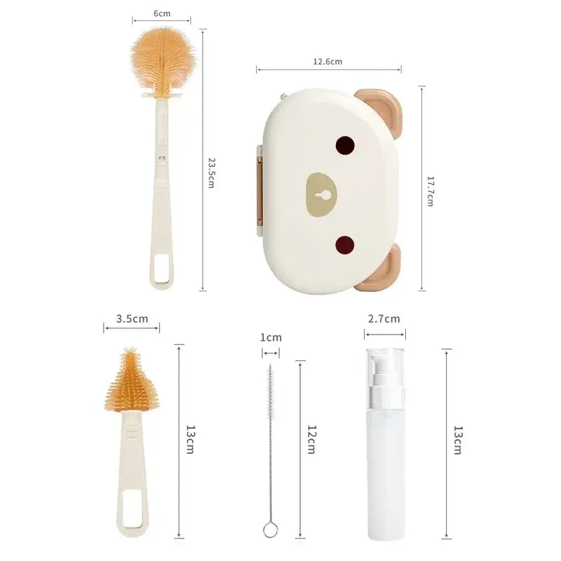 Baby Bottle Cleaner Brush Set Travel Kit