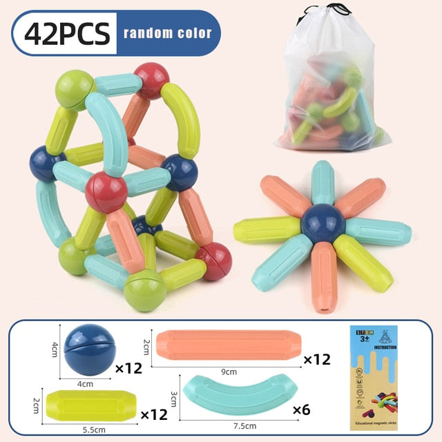 Pastel Magnetic Building Blocks