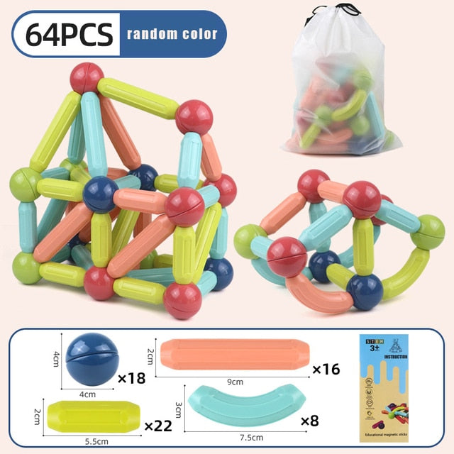 Pastel Magnetic Building Blocks