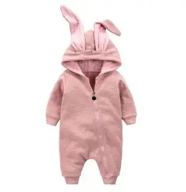 Rabbit Ear Hooded Baby Romper