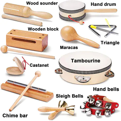 Wooden Music Instruments Set (10 Instruments)