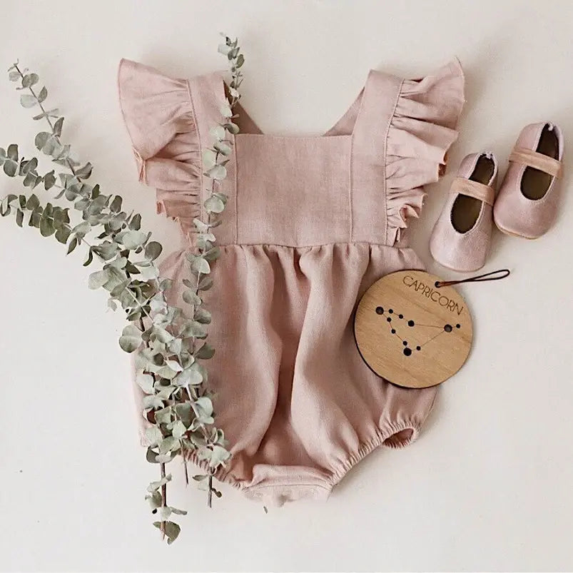 Vintage Linen Cotton Romper