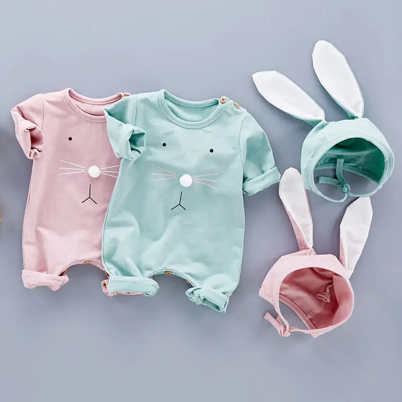 Easter Bunny Onesie with Rabbit Ear Hat