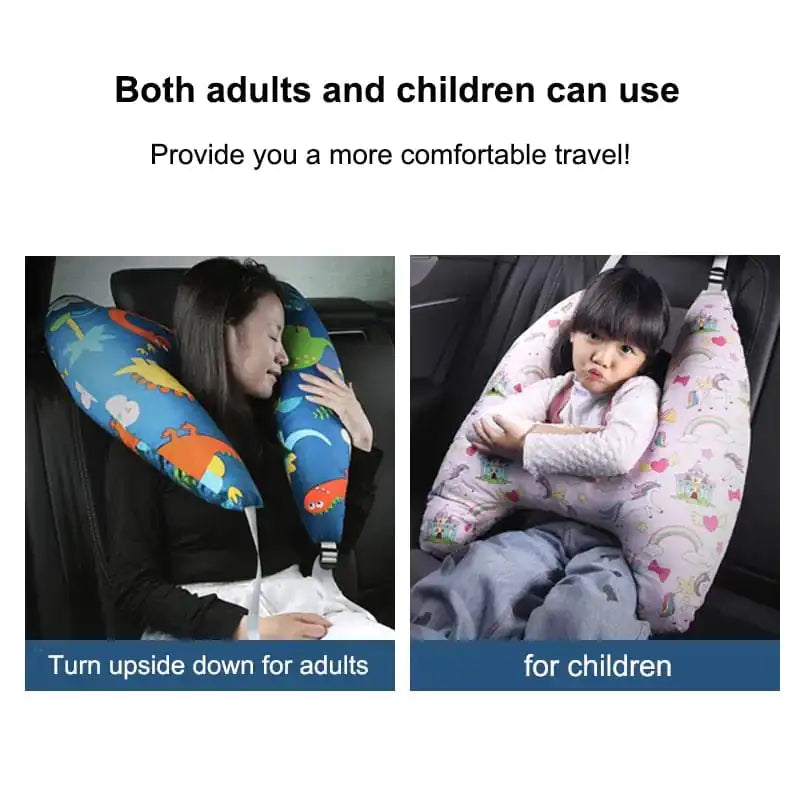 Kids Car Protection Seat Travel Pillow