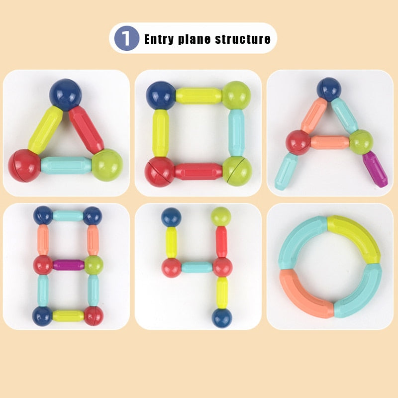 Pastel Magnetic Building Blocks